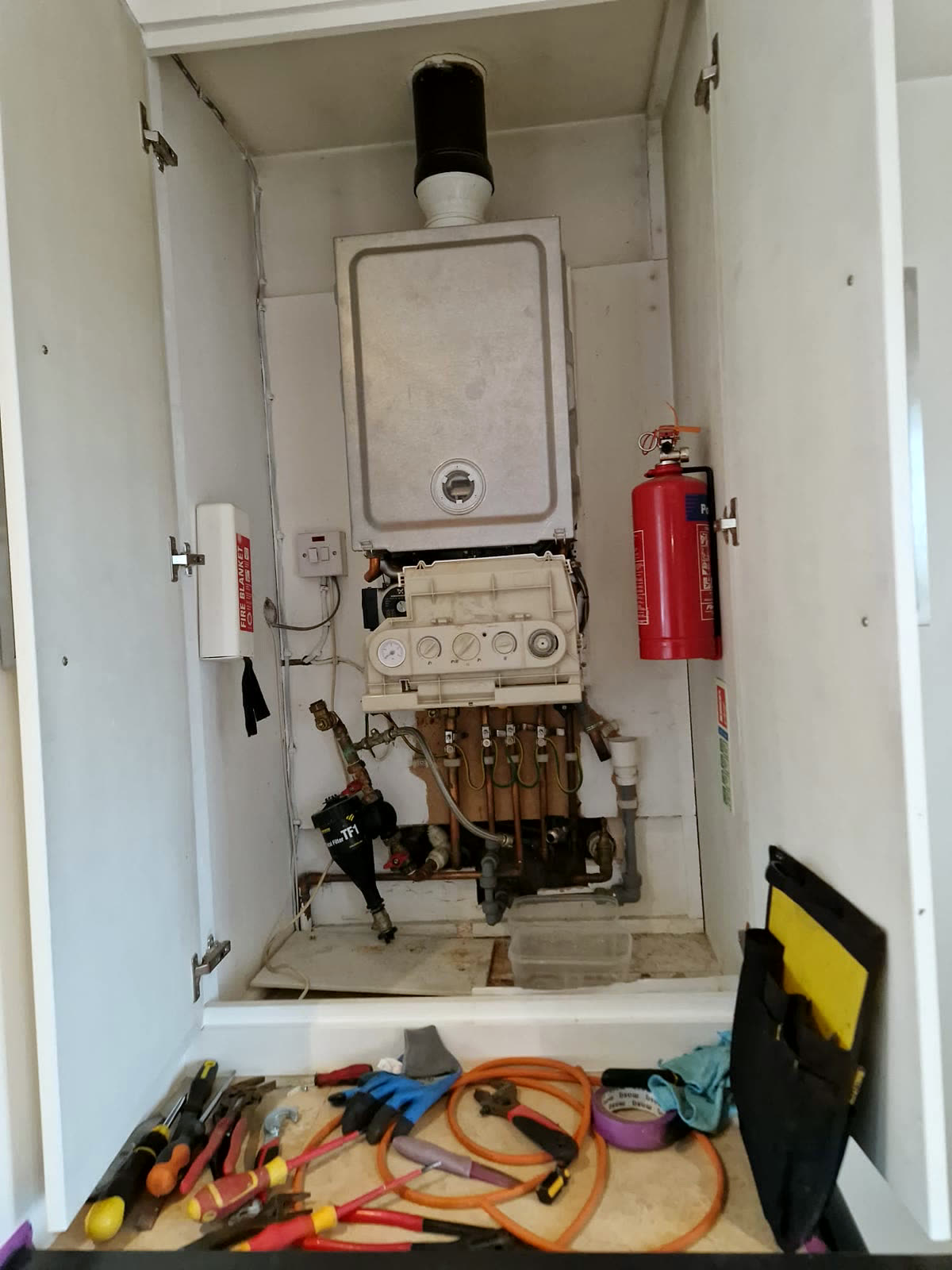 New boiler installation work